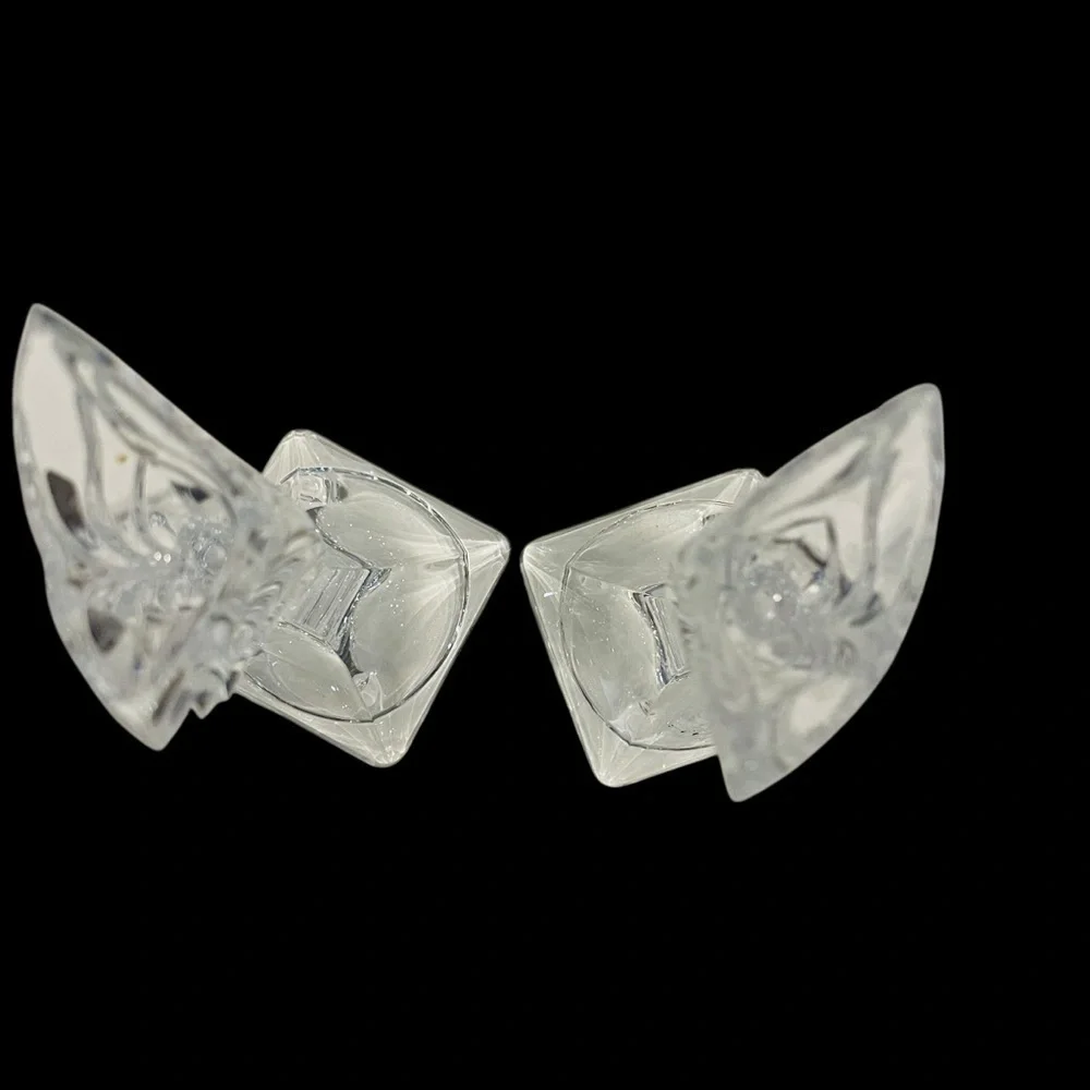 Set Of 2 Clear Crystal 